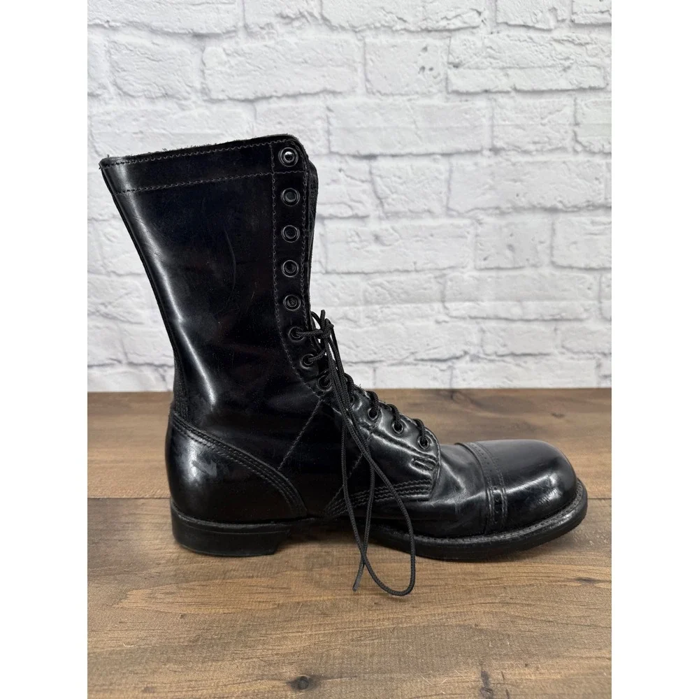 Corcoran Mens Black Leather Jump Boots Military Combat Cap Toe Made in USA 11.5D